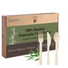100% Bamboo Cutlery 120 Pack Set Disposable Compostable Utensils With