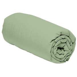 Duquennoy & Lepers - Fitted Sheet 30 cm - Percale 80 Thread Count - Sage Green, 160 x 200 cm