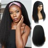 CYIKLI Kinky Straight Headband Wig 24 Inch Human Hair Headband