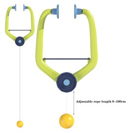 DASIAUTOEM Door ping pong game over the door, hanging table tennis trainer set with 2 rackets and 6 balls, ping pong trainer starter set for children, parent-child interaction toy