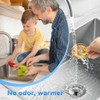 3-in-1 Stainless Steel Kitchen Sink Drain Strainer with Anti-Clog Basket,