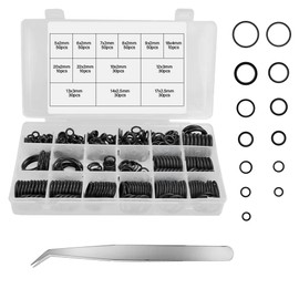 Sealing Rings Set, OTTYMO 430 Sealing Rings with Tweezers O Rings Assortment NBR Rubber Seals Rings Heat Resistant Sealing Rings Round O Sealing Rings for Automotive Machines Electrical Devices