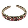 Linian Girls Wide Rhinestone Hair Hoop Women's Headband for Wedding,