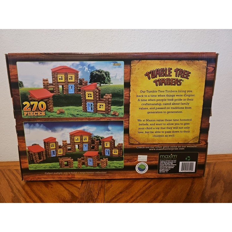 Maxim Tumble Tree Timbers Natural Wood Log Building Set 270
