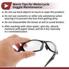 Hihaha 1 Pc Motorcycle Riding Goggles PC Clear Lens Black