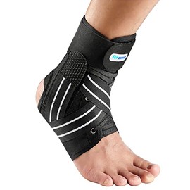 Fitomo Ankle Support for Sprained Ankle, Ligament damage, Weak Ankle, Ankle Brace for Men and Women with Removable Stabilizers for Injury Prevention and Recovery, Suitable for Wearing in Shoes