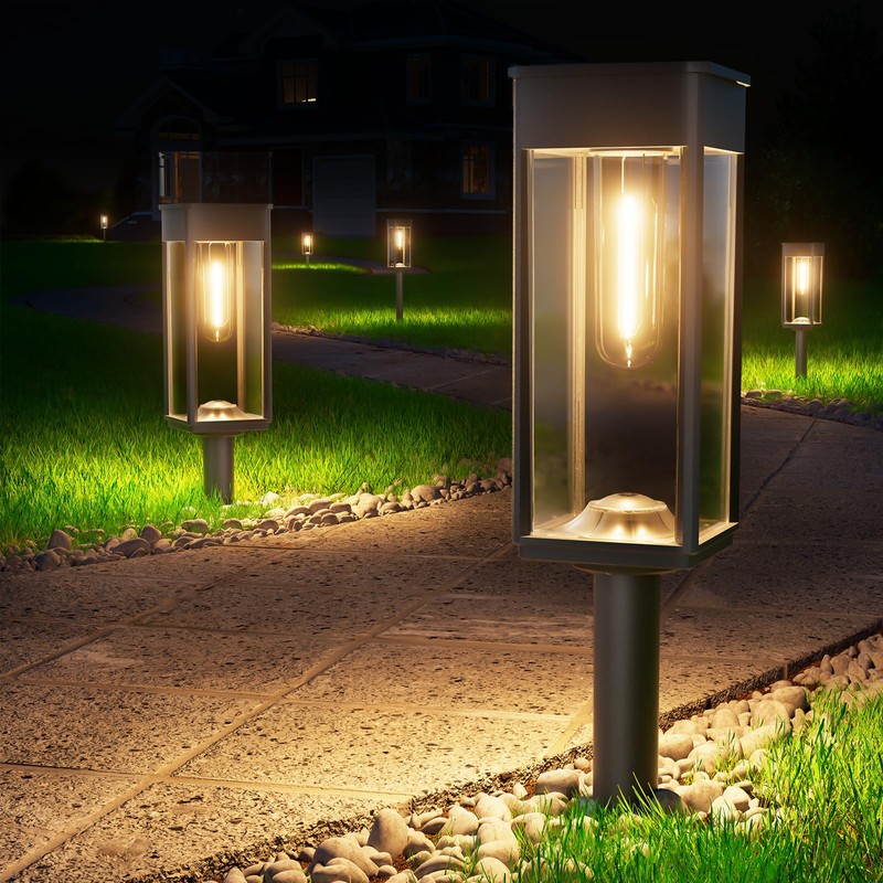 BITPOTT - Luces solares para calzada, paquete de 8, 3