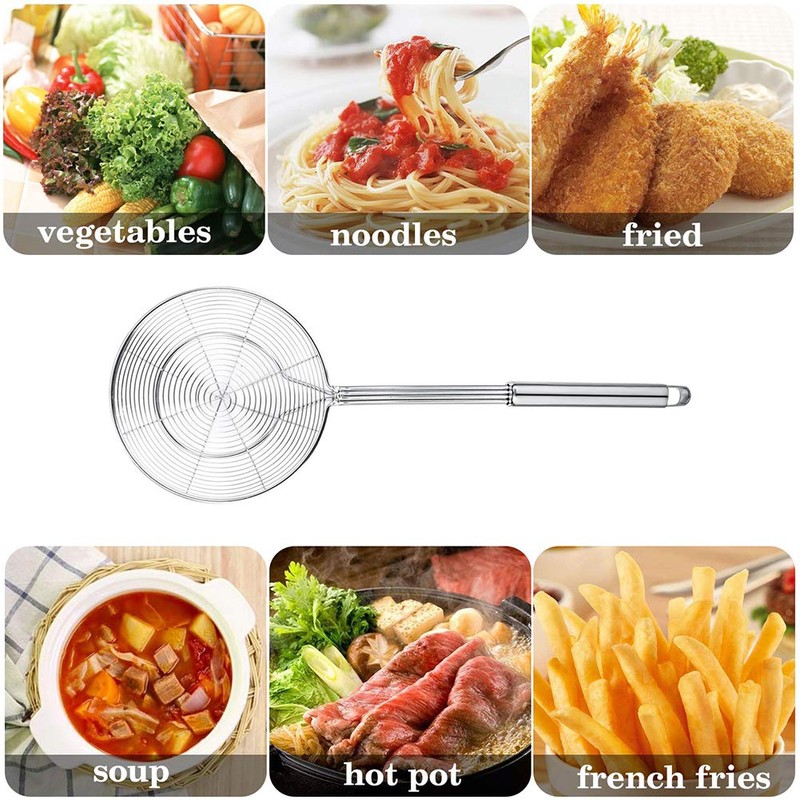 Spider Strainer Skimmer, Swify Stainless Steel Asian Strainer Ladle Frying