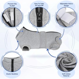 AUTOWT Dog Surgery Recovery Suit - Dog Cone E-Collar Alternative After Surgery Dog Onesie - Pet Surgical Spay Suit Abdominal Wounds Bandages Protect - Anti-Licking Pet Vest for Female Male Dog(XL)