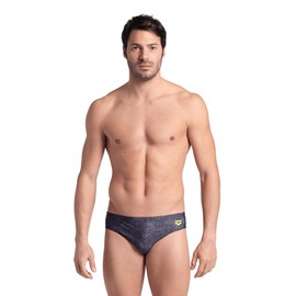 ARENA Men's Standard Performance Camo Kikko Swim Briefs, Black/Multi