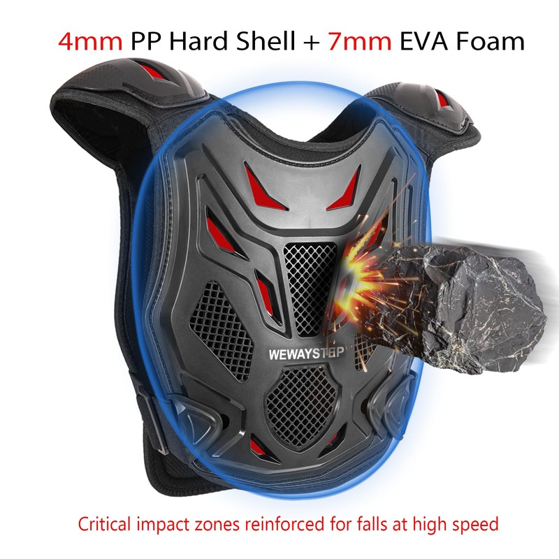 Kids Dirt Bike Gear Motorcycle Armor Vest Suit, Thickened Heavy