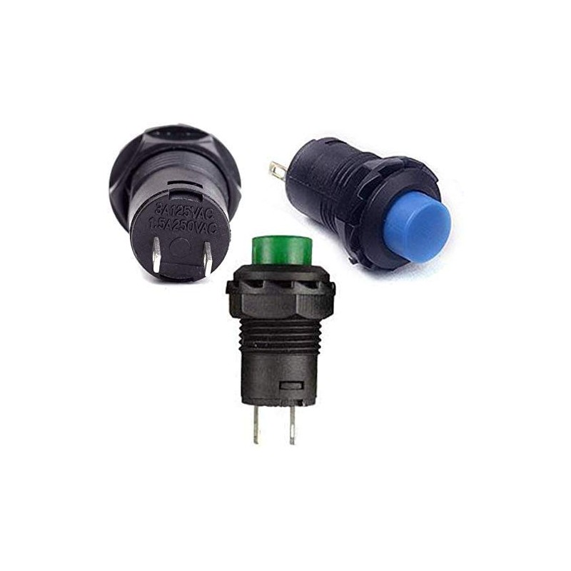 RUNCCI-YUN 14pcs 12mm Momentary Push Button Switch, SPST ON/Off, momentary