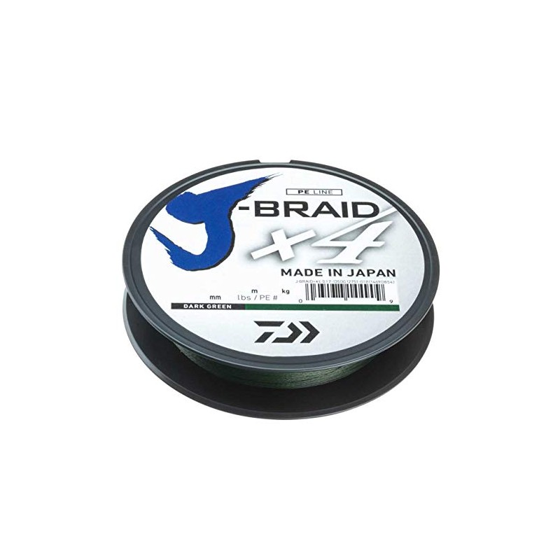 Daiwa J-Braid X4E 0.25 mm - 270 m Dark Green