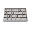 Oirlv Grey Microfibre Stackable Jewellery Trays 24 Grids Jewellery Display