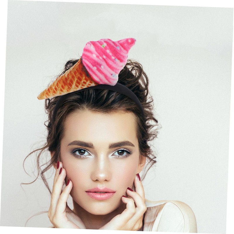 VICASKY Womens Ice Cream Headband Cute Decorative Hair Band for