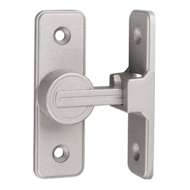 Sliding Door Lock Deadbolt Lock Black Luminous Door Bolt Sliding Door Lock Door Bolt Lock Indoor No Drilling Small Sliding Bolt Right Angle Buckle Privacy Lock (Silver 90 Degrees)