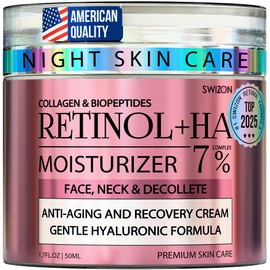 Retinol Face Cream – Premium Anti-Aging Moisturizer w/Collagen, Hyaluronic & Centella for Youthful Radiance – Firming, Tightening & Hydrating Skincare for Wrinkles, Fine Lines & Dry Skin 1.7fl oz