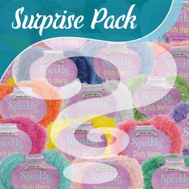 JubileeYarn Sparkle Dish Scrubby Yarn - Worsted Weight - 50g/Skein - Variety Pack - 2 Skeins