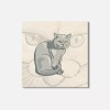Unbranded Cat Angry Animal 4'' X 4'' Square Wooden Coaster