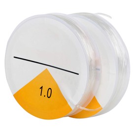 TRIXES 8M Clear Elastic Spool x2 – 1mm Strong & Stretchy Cord for Beading & DIY Jewellery Making – Thread Beads, Crystals or Clay onto this Nylon String to Create a Bracelet Necklace Anklet Ring