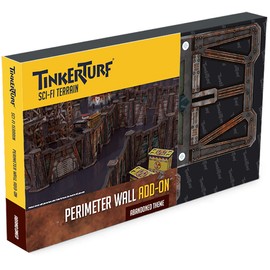 TinkerTurf Sci-Fi Terrain: Perimeter Wall, Abandoned Theme, Sturdy, Affordable, Great-Looking Full-Color Terrain, Quick and Easy to Assemble, Virtually Limitless Setups
