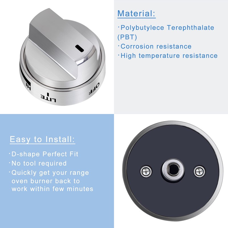 TURNEGOO AEZ73453509 Stove Knobs Burner Control Knobs Replacement Compatible with