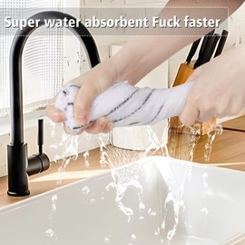 Solvant Set of 8 Microfibre Tea Towels in 65 x 45 cm, Super Absorbent and Robust Kitchen Towels, Premium Kitchen Towels, Dry Towels Kitchen