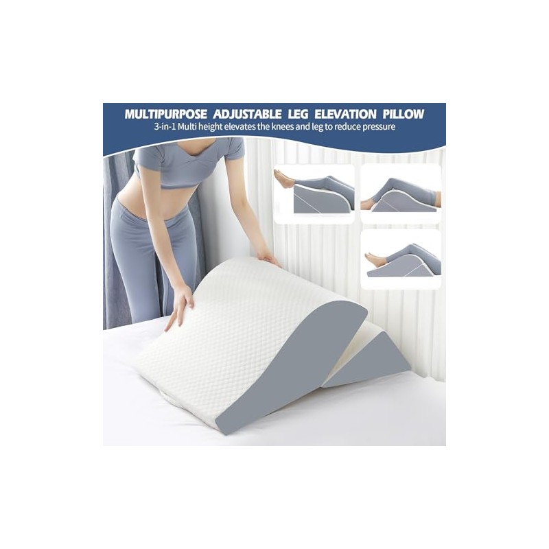 Simpledad 2PCS Almohadas en cuña para elevar piernas, Ideales para