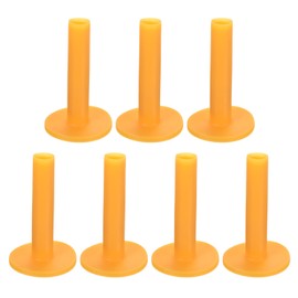 M METERXITY 7 Pack Golf Tee - Tall Training Driving Range Tee Golf Accessories, Portable and Flexible, Apply to Outdoor Indoor Courses Hitting Mat (3.4", Yellow)