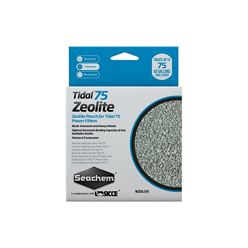 Seachem Laboratories 6514 75 Zeolite 250 mL Tidal Filter