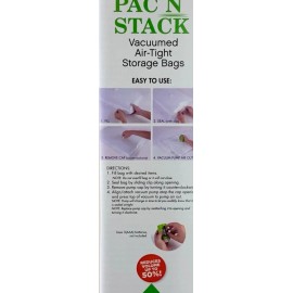 PAC N STACK - Handheld Vacuum Sealing Storage 4 Bags PUMP INCLUDED AS SEEN ON TV