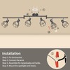 GORDNWE 6-Light Track Kits, Adjustable Track Fixtures - E12 Metal