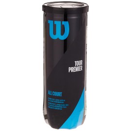 Wilson Tennis Balls, Tour Premier, 4-Pack Can, for All Surfaces, Yellow, WRT119400