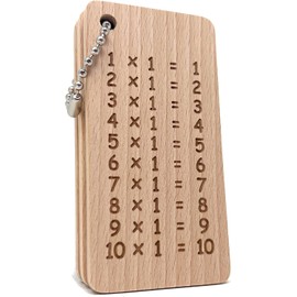 1 x 1 Wooden Flashcard - Learning Aid for Students Made of Untreated Beech Wood (1 x 1)
