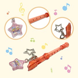 LamPlanning Mini Recorder KH Musical Instrument Recorder Miniature Sounds Friends Charm Keychain Toy Bag Charm, Zukyu Pink
