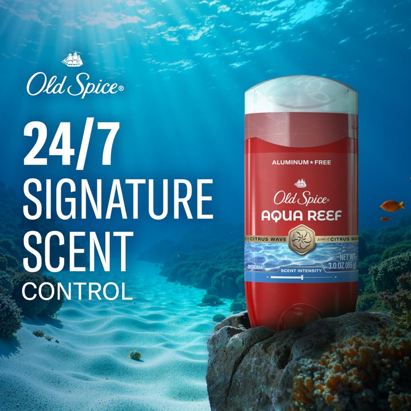 Old Spice Aluminum Free Deodorant for Men, 24/7 Odor Protection,