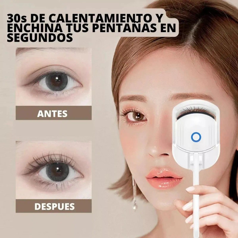 Enchinador Eléctrico Rizador Levanta Pestañas Caliente Color 2 Piezas +