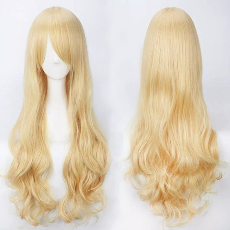 Lucky Day Peluca Cabello Ondulado Color Rubio Medio Con Flequillo