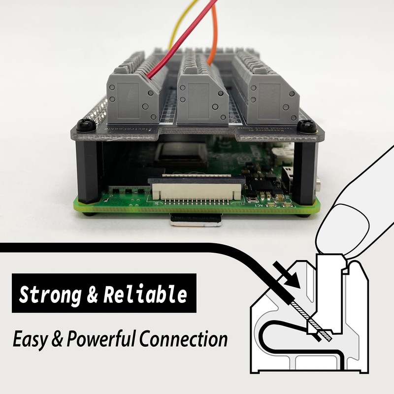 ElectroCookie Raspberry Pi GPIO Terminal Block Breakout Module, Push-in Simple