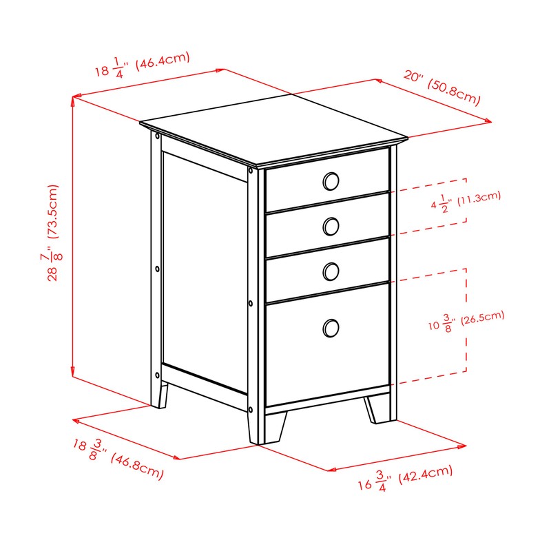 Winsome Studio File Cabinet, Honey