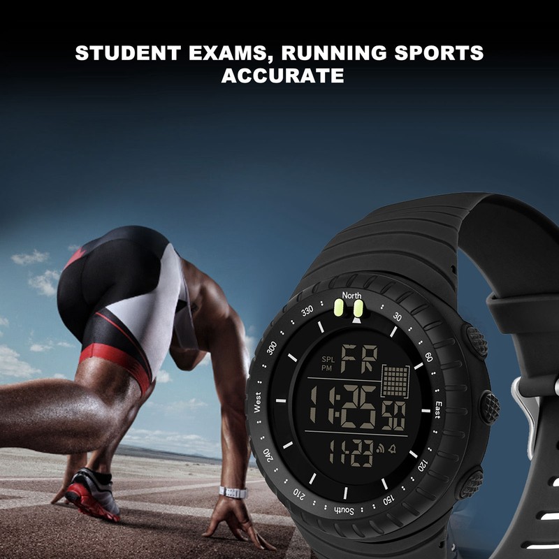 Electronic Sports Watch Waterproof Night Light Large Screen Quick Release