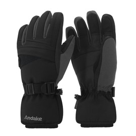 Andake Touchscreen wählbar | warm wasserdicht Winddicht rutschfest atmungsaktiv | Handschuhe Skihandschuhe Winterhandschuhe Thermohandschuhe Damen Frauen, Weiß+Touchscreen, M