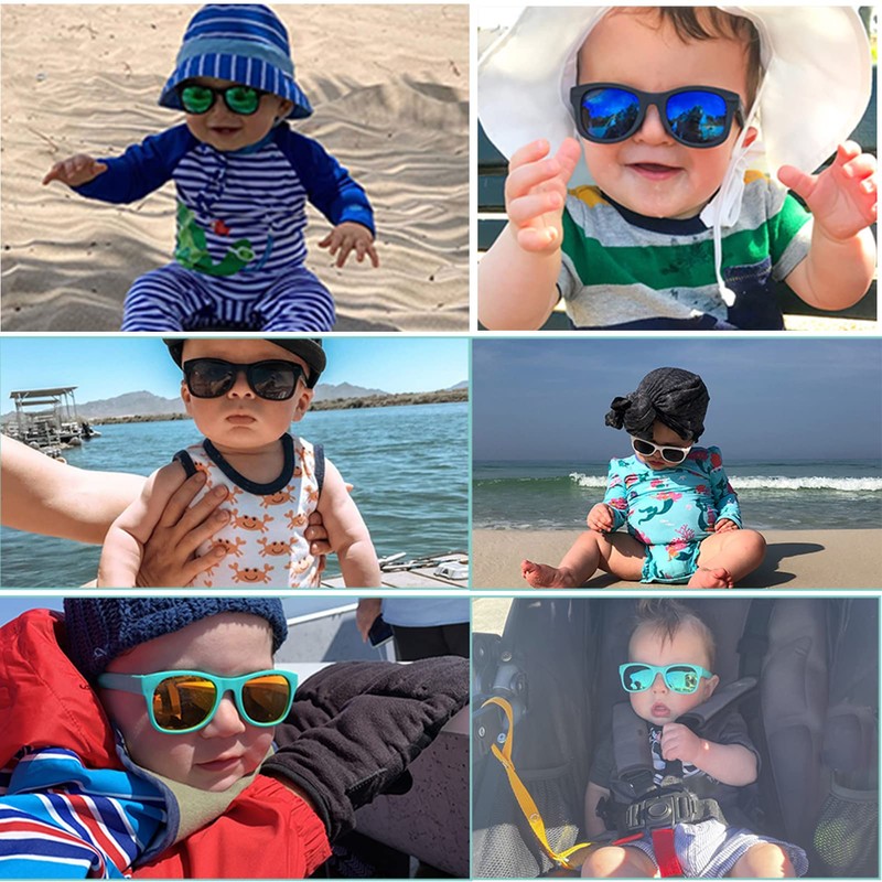 Hycredi Flexible Polarized Sunglasses with Strap for Baby Age 0-2
