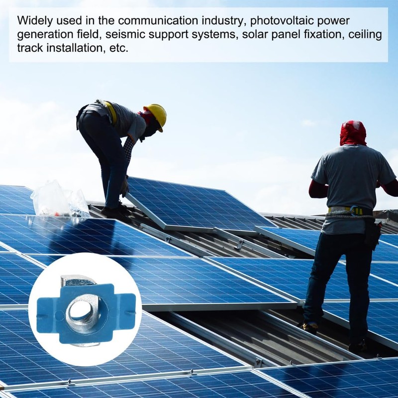 Nylon Channel Squeeze Nut, 3/8"-16 Strut Channel Cone Nuts(100 Pcs),