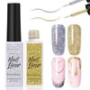 Makartt Gel Nail Polish Set 8ml 2 Colors Reflective Glitter