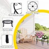 PUREZON Metal Plant Stands, 5 Pack, Black, Round