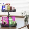 Two Tier Lazy Susan Organizer Turntable Height Adjustable, 2 Tier