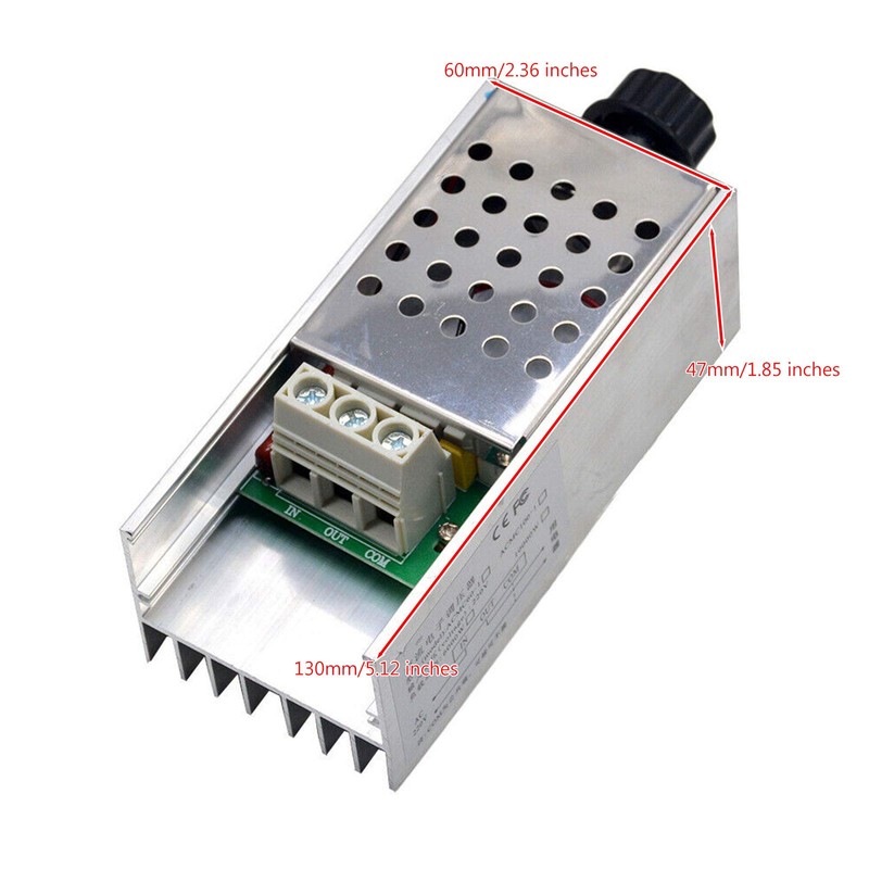 Areyourshop AC220V 10000W SCR Motor Speed Controller Volt Regulator Dimmer