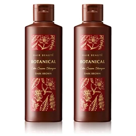 Future Lab Botanical Color Cream Shampoo Dark Brown x2 Bottles Gray Hair Dye Shampoo Color Shampoo Hair Color Dye Shampoo Gray Hair Dye Ladies (200ml/Approximately 1 Month Supply/1 Bottle) [Serial
