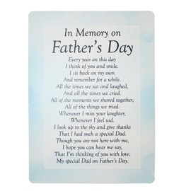 In Memory on Father's Day Waterproof Graveside Memorial Card 16cm